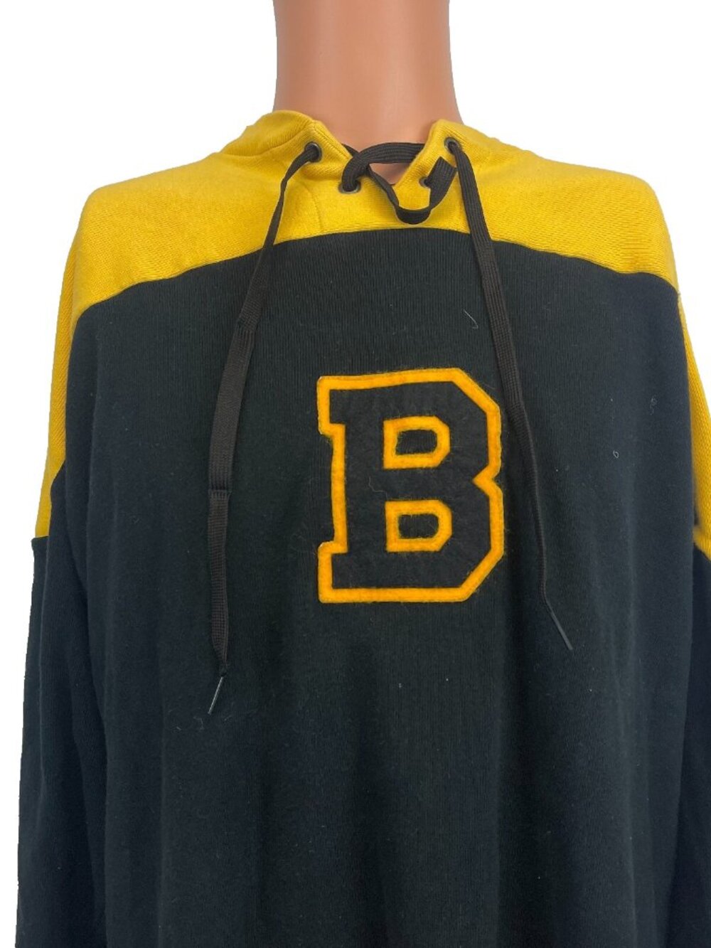 Vintage Boston Bruins Lacer Sweater Mens Size XL Ebbets Field Flannel NHL Hockey